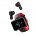 T-91 Two-in-One Smartwatch with Bluetooth Headphone Earbuds   